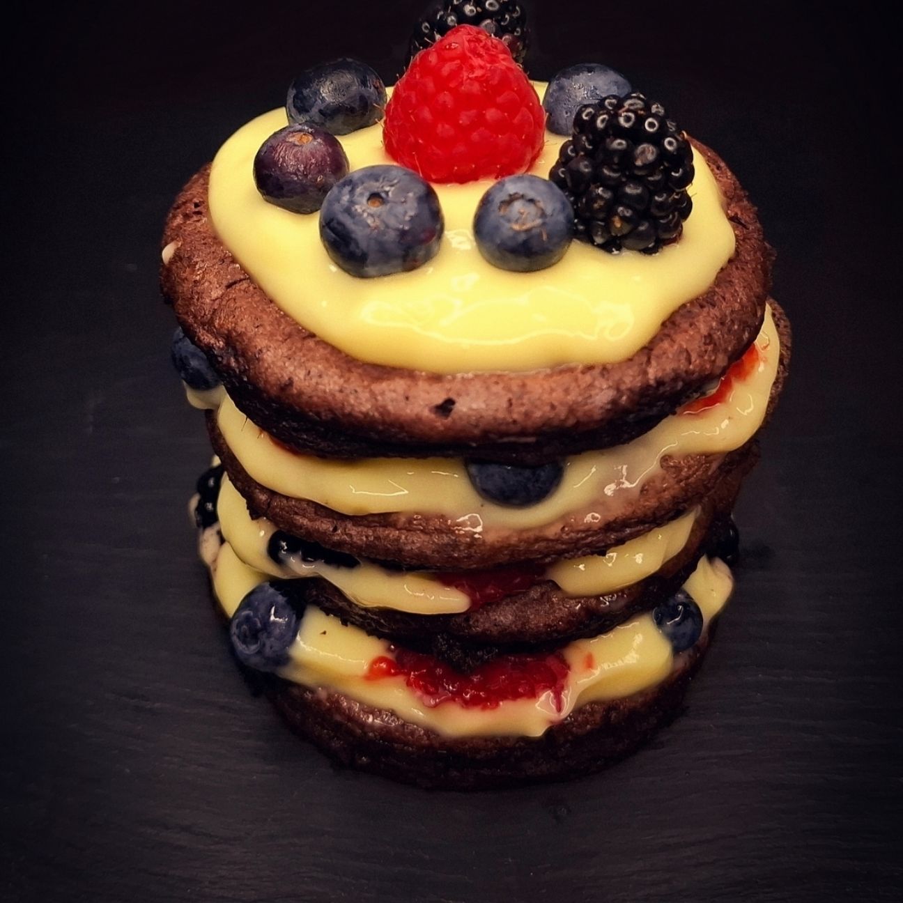 Fluffy Pancake Cacao, Vaniglia e Frutti di Bosco