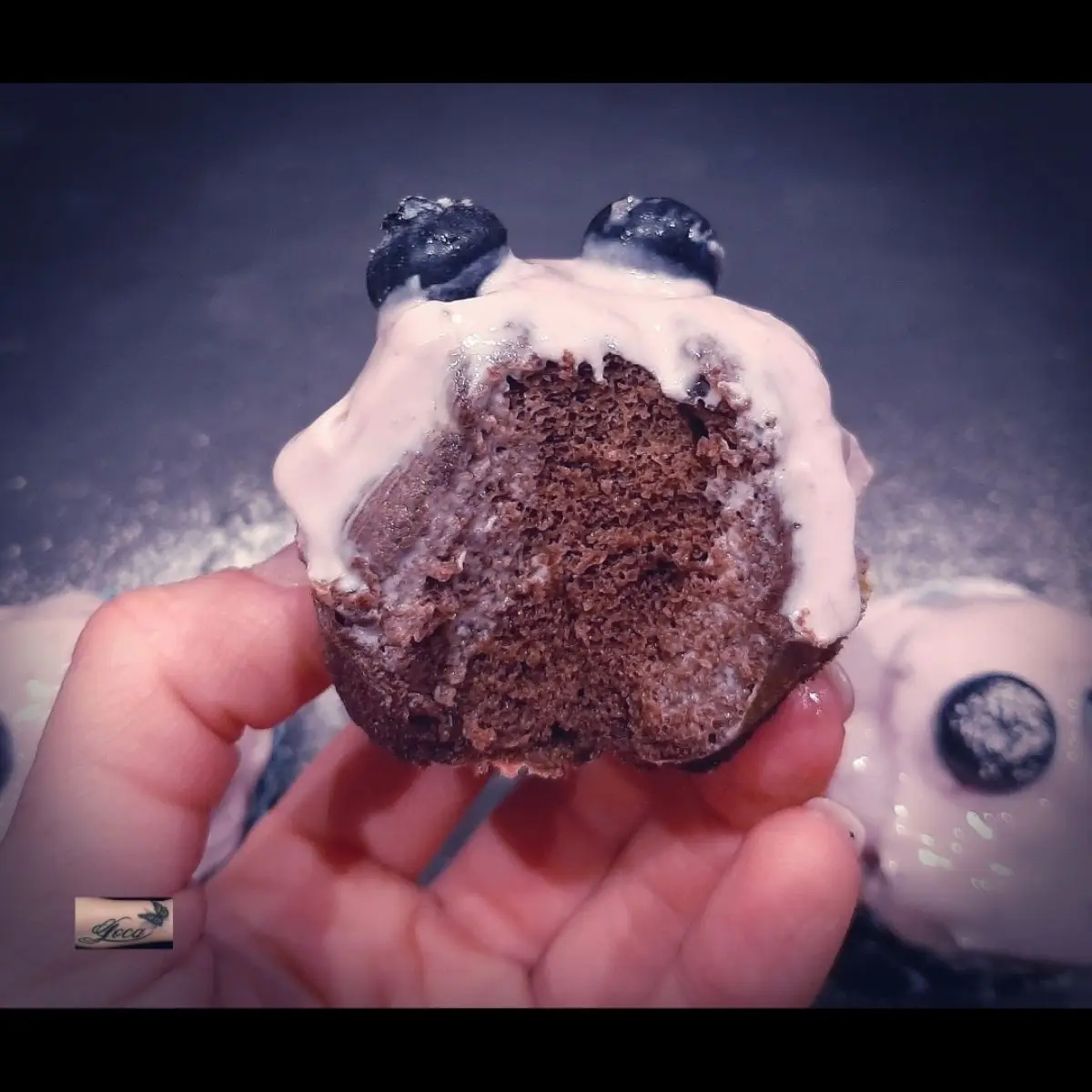 Ricetta Choco Muffin al Mirtillo di Loca