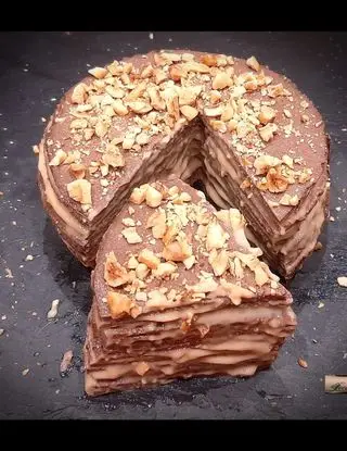 Ricetta Torta di Crepes Cacao e Nocciola di Loca