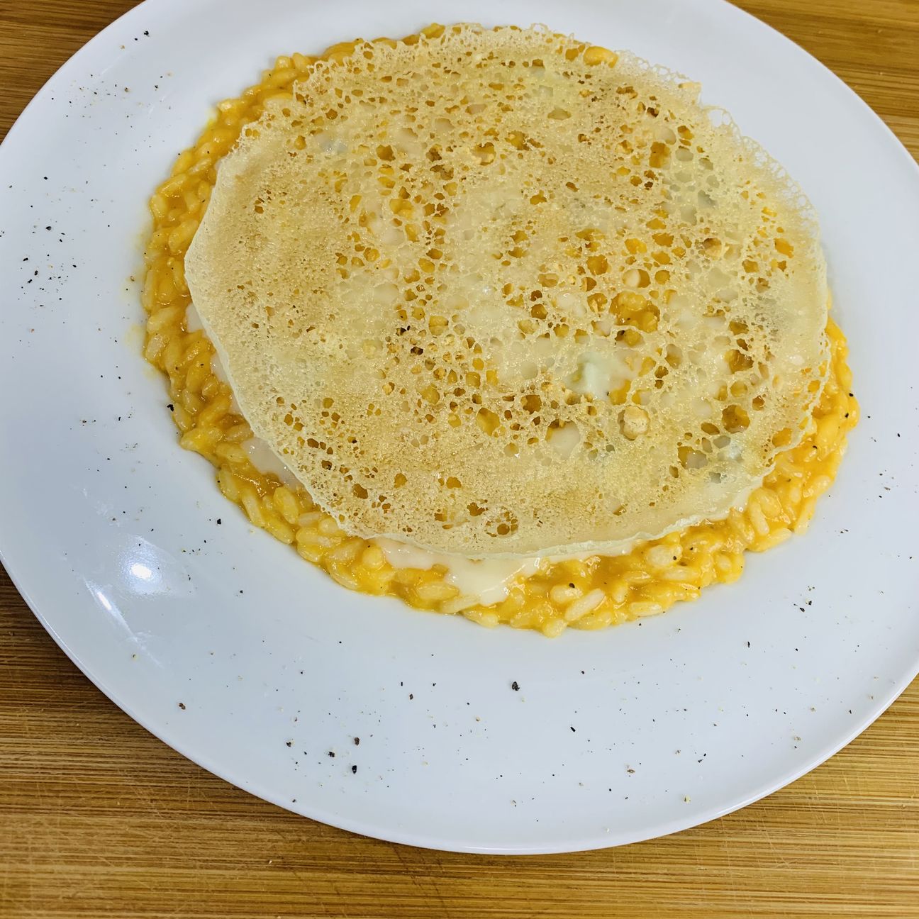 Risotto zucca gorgonzola e taralli sbriciolati