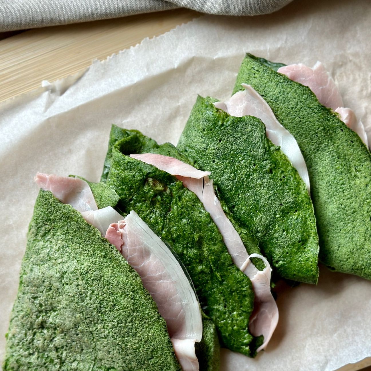 Crepes verdi filanti