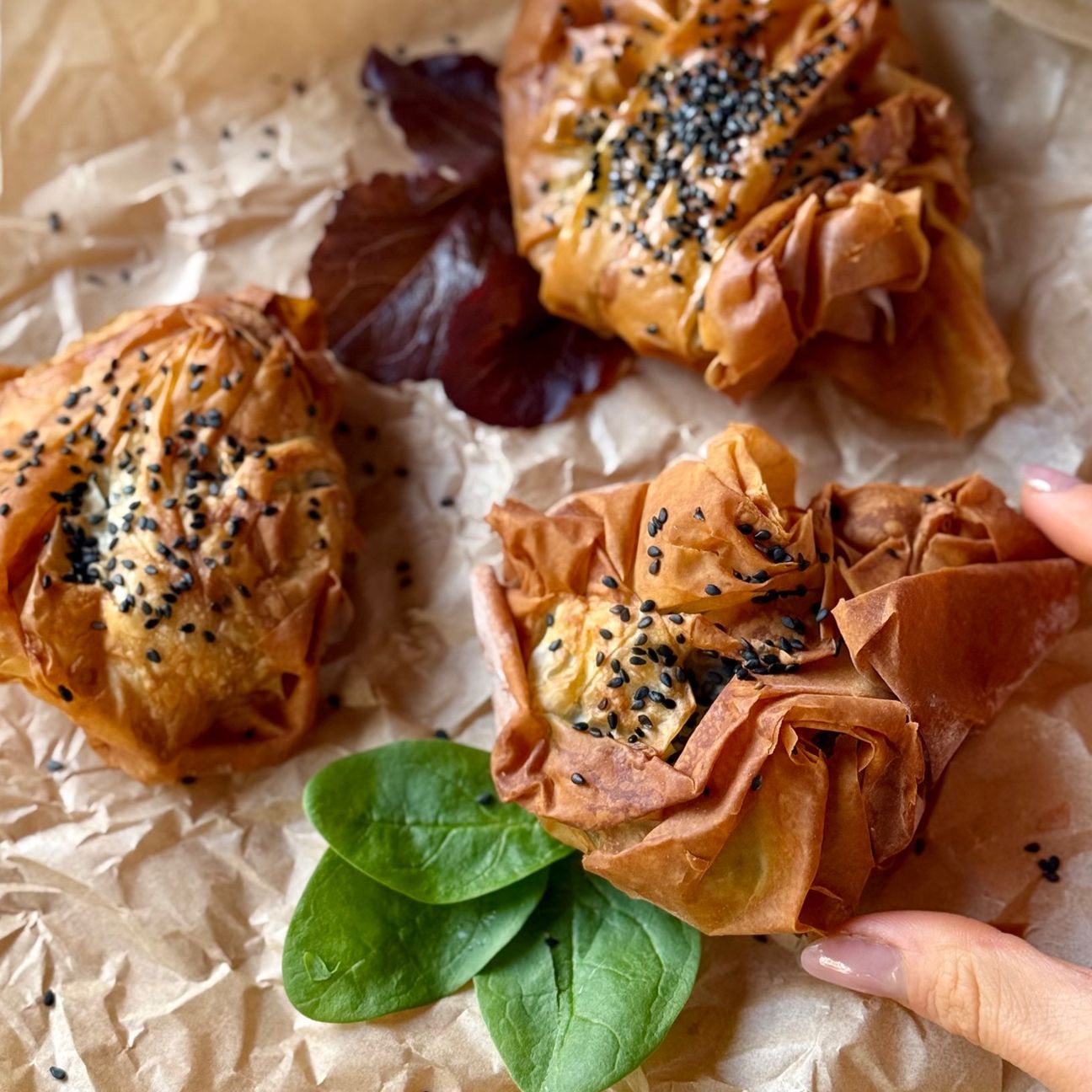 Burger di spinaci croccanti