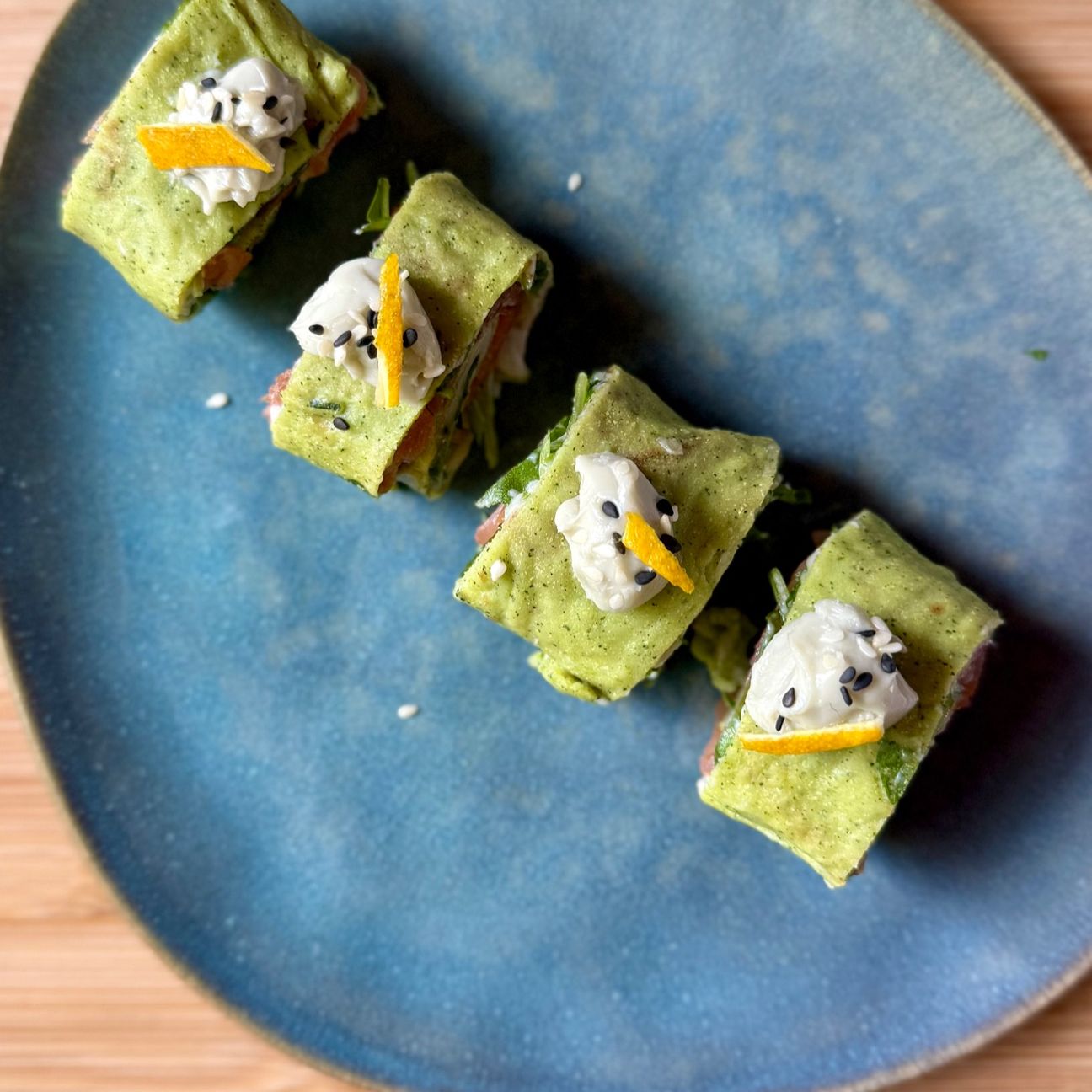 Fake sushi ripieno con Edelblu Cream Bergader