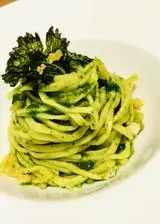 Ricetta Tagliolini con salsa alle cime di rapa  e pane  croccante