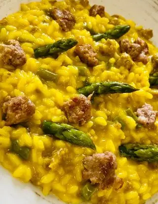 Ricetta Risotto zafferano salsiccia e asparagi di Stefano75