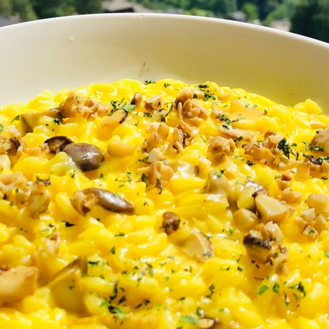 RISOTTO ZAFFERANO E FUNGHI PORCINI
