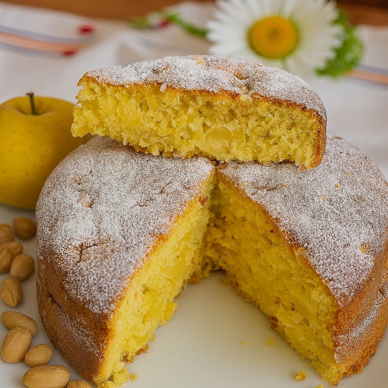 Torta rustica alle mele e arachidi salate
