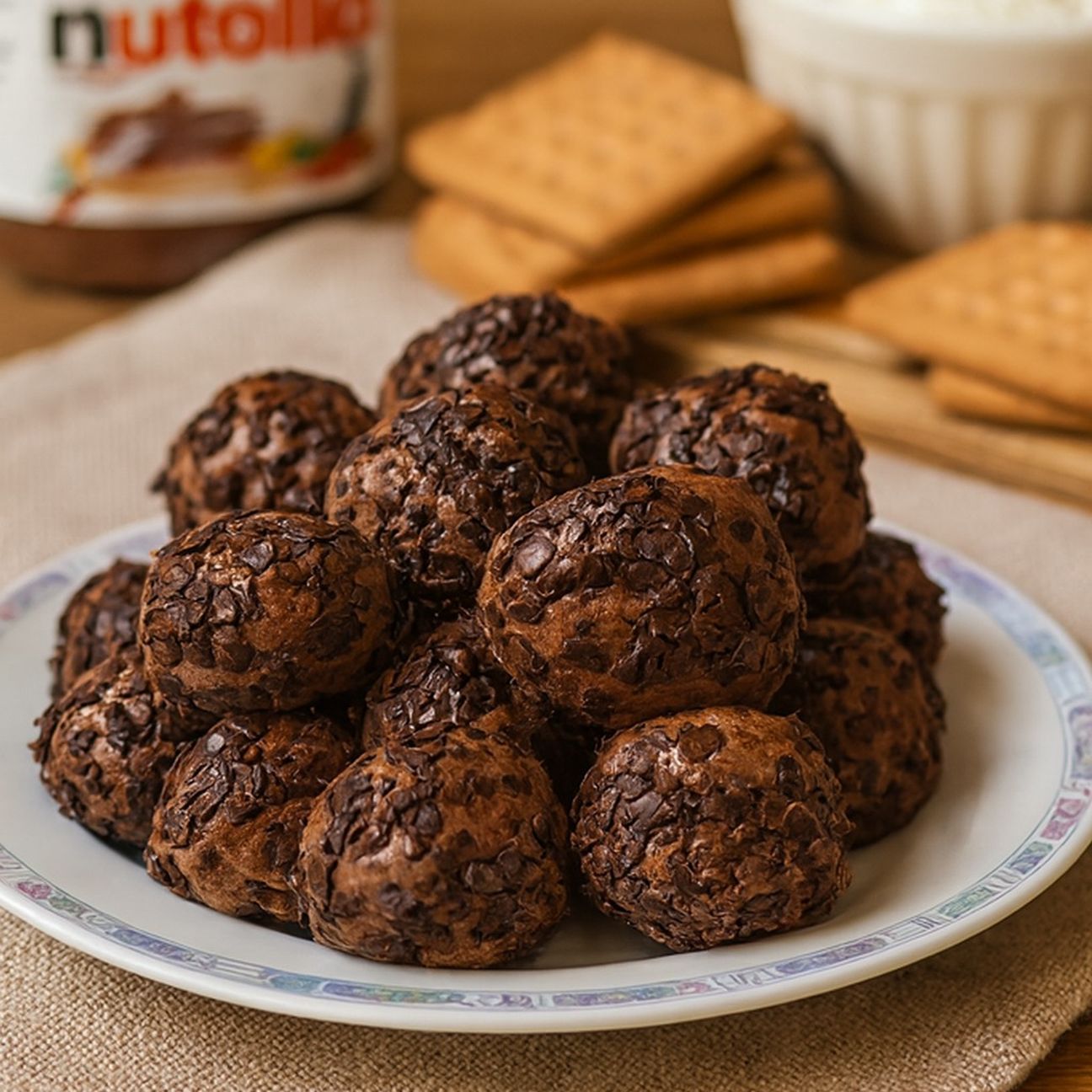 Tartufini di ricotta e nutella