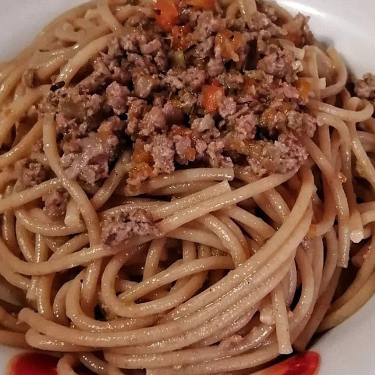 Spaghetti al ragù di anatra.