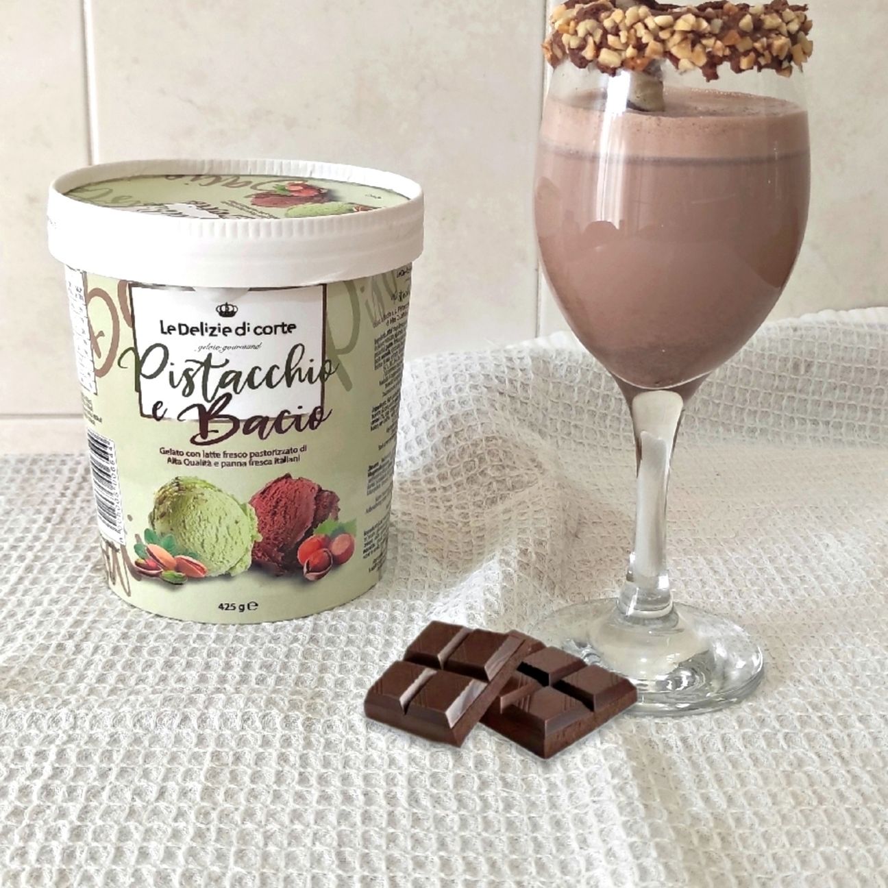 Frappè al pistacchio e bacio