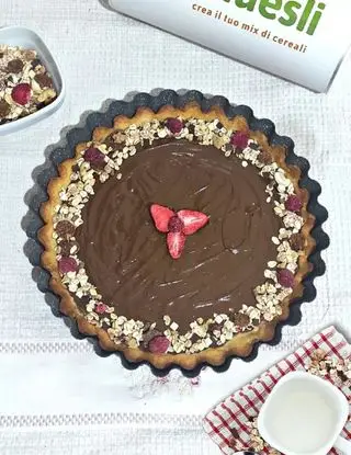 Ricetta Crostata con crema alle nocciole fatta in casa e muesli di Sweet1986.86