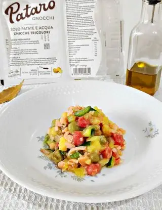 Ricetta Chicche tricolori con zucchine e salmone di Sweet1986.86