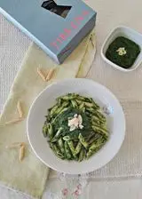 Ricetta Penne con pesto di spinaci e mandorle