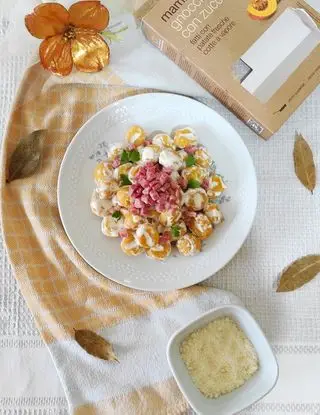 Ricetta Gnocchi con zucca e pancetta croccante con crema al pecorino di Sweet1986.86