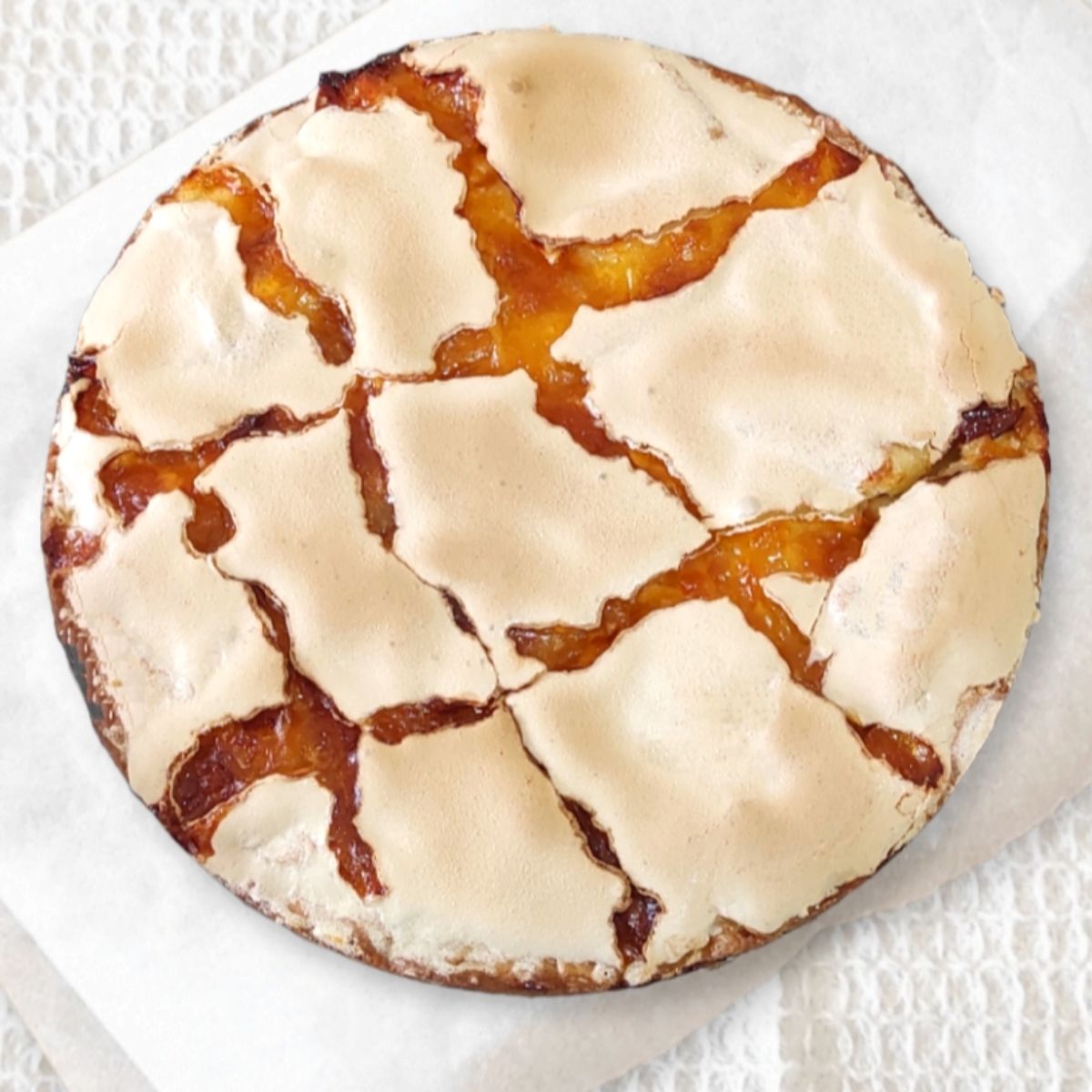 Crostata di mele glassata
