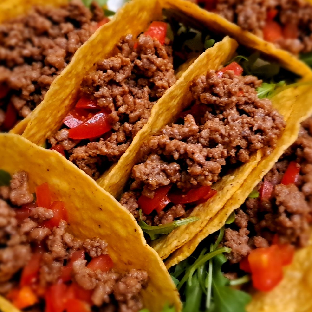 Tacos di Mais con carne macinata e peperoni