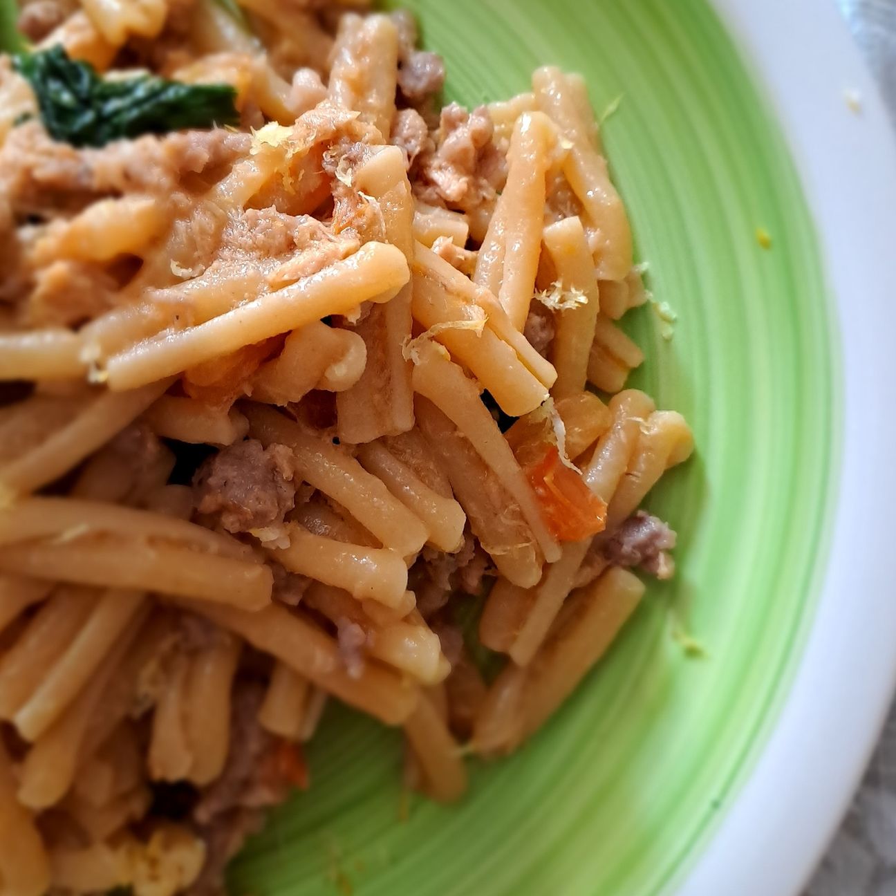 Casarecce con Salsiccia e Tonno