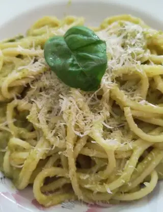 Ricetta Spaghetti crema di zucchine e basilico. di lafrappyfacose