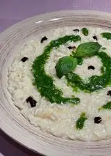 Ricetta Risotto al parmigiano con pesto di rucola