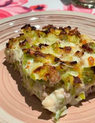Ricetta Lasagne di pane carasau con salsiccia e porri di gessi_in_cucina