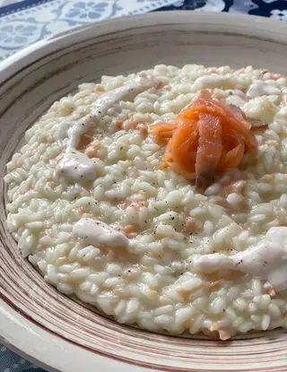 Ricetta Risotto al salmone con crema di burrata di gessi_in_cucina