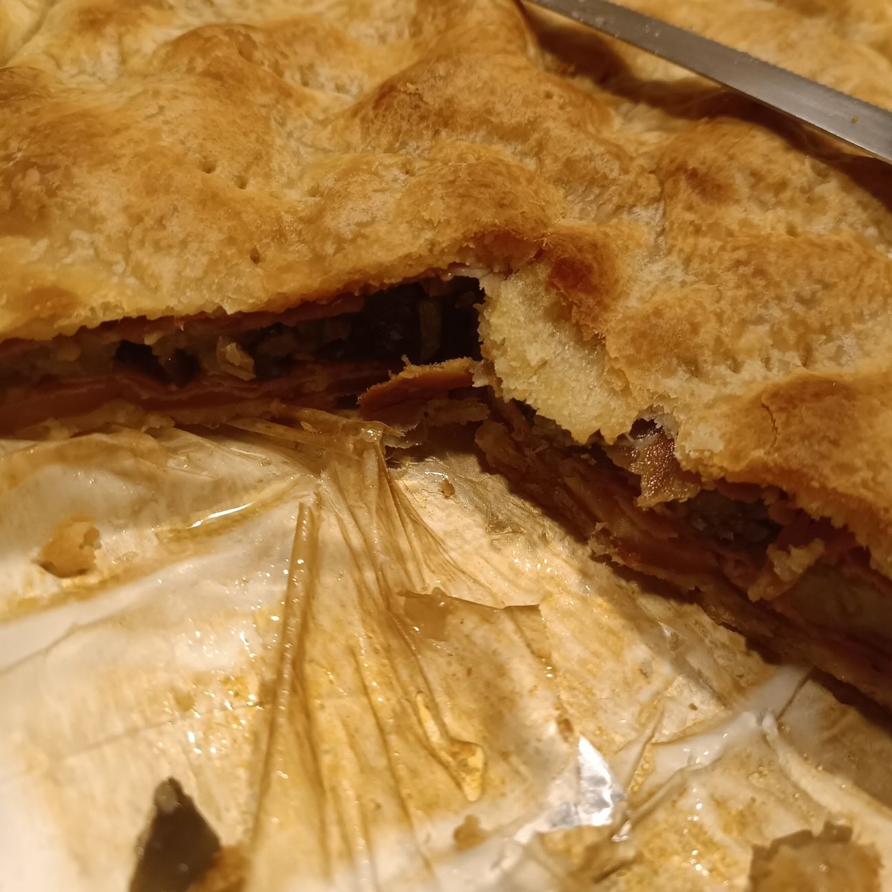 Torta rustica melanzane e cotto