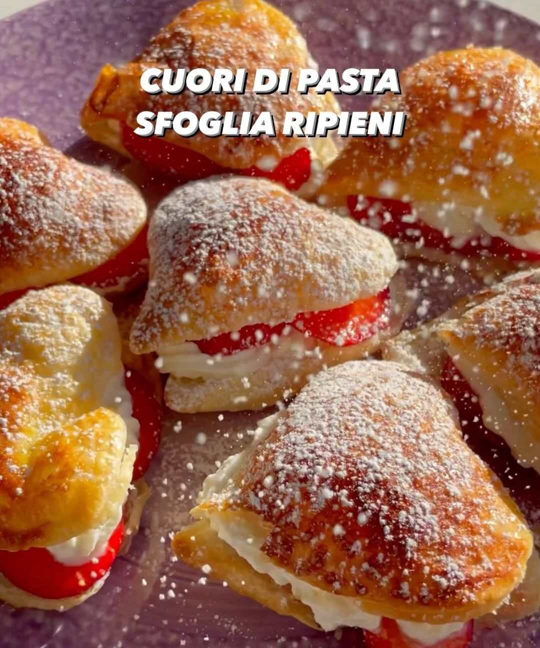 Cuori di pasta sfoglia ripiena
