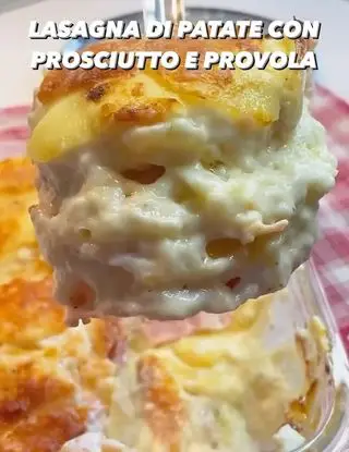 Ricetta Lasagna di patate con prosciutto e provola di ilmiopiattoacolori