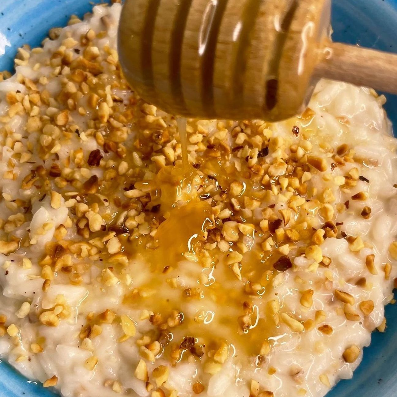 Risotto alle nocciole, robiola e miele
