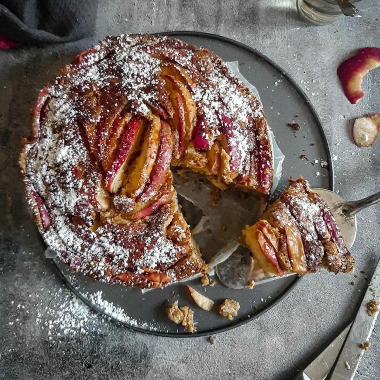 Torta di mele allo yogurt e al cocco