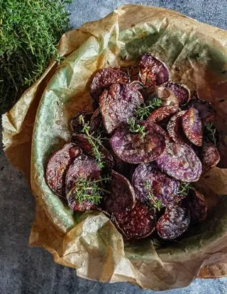 Ricetta Chips di patate viola di Bina