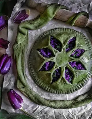 Ricetta Tortino verde con fiore viola di Bina