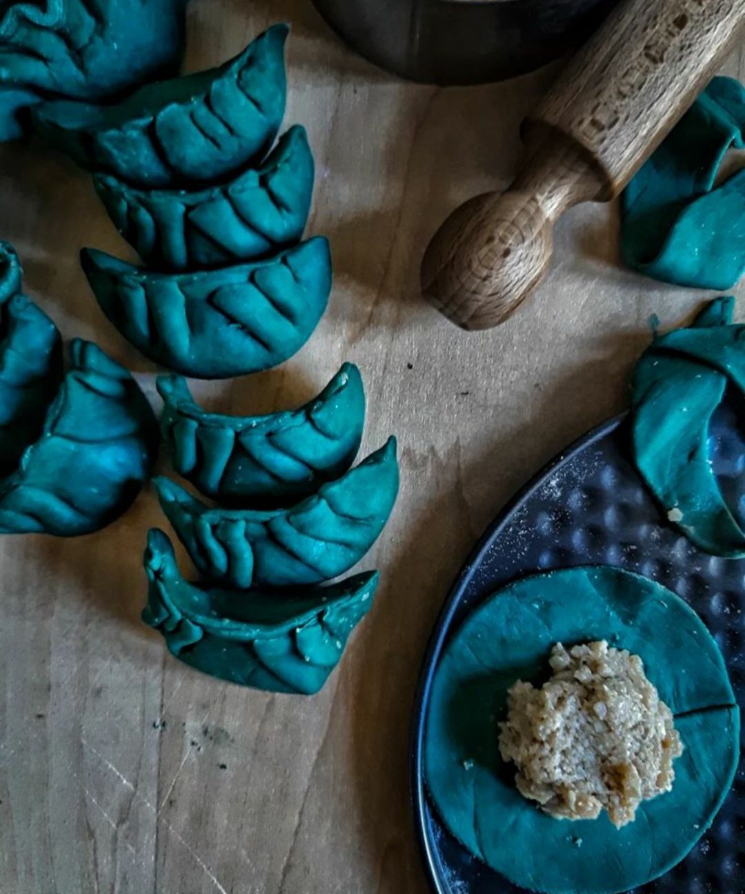 Gyoza alla spirulina
