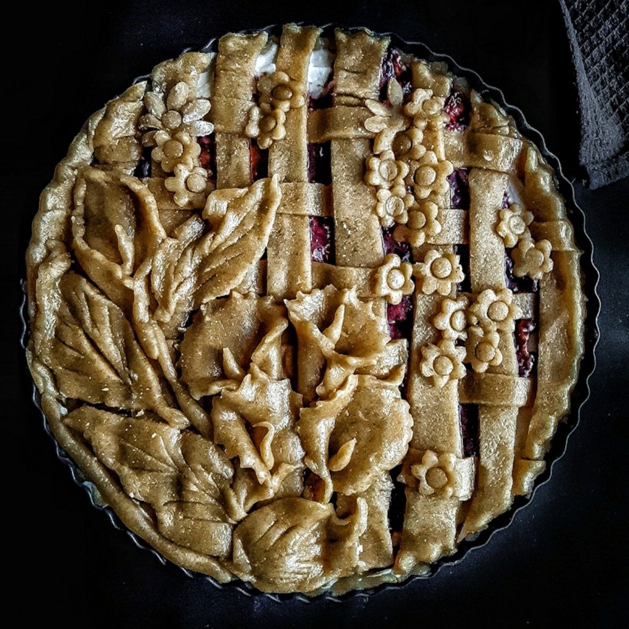 Crostata con i fiori