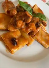 Ricetta #vigilia Paccheri al ragù di polpo