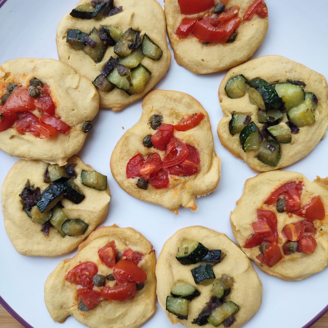 Pizzette con farina di ceci