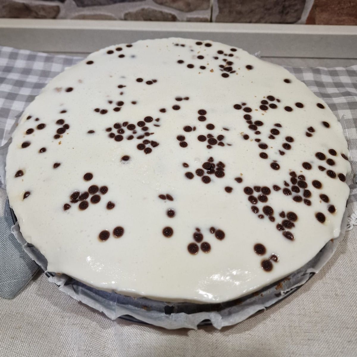 Ceesecake ricotta e gocce di cioccolato 😋