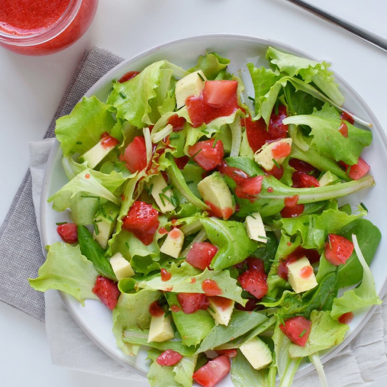 INSALATA CON VINAIGRETTE DI FRAGOLE
