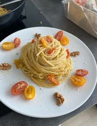 Ricetta Spaghetti con pomodorini datteri e noci di fabio739