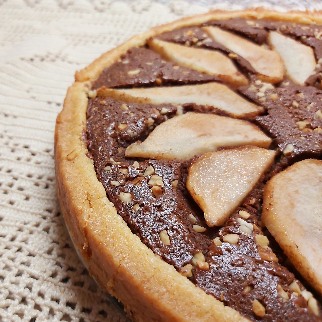 Crostata alle pere e cioccolato