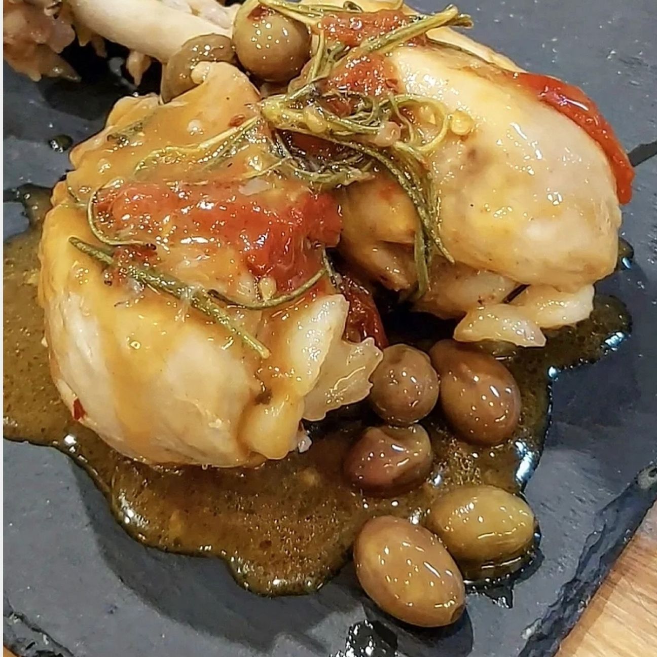Pollo affogato..😋alla cacciatora!!