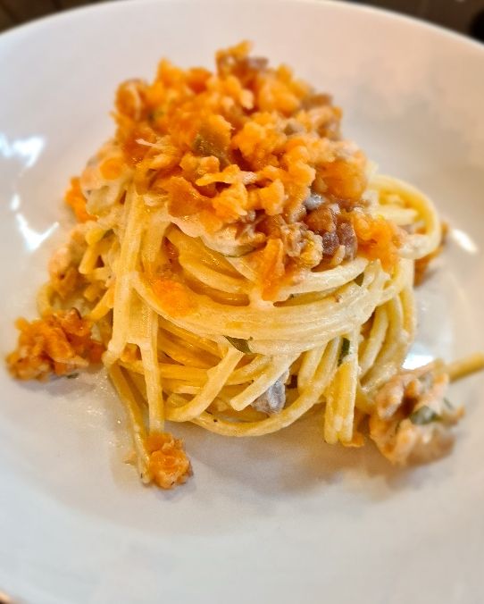 spaghetti quadrati al salmone # vigilia
