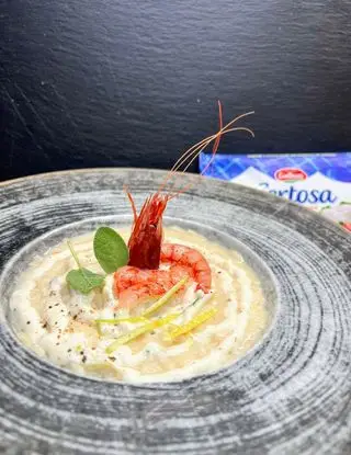 Ricetta Risotto con cremoso di Certosa al limone e gamberi rossi di lozito