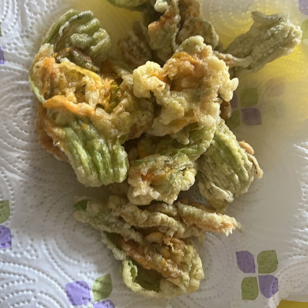 Fiori di zucca in tempura