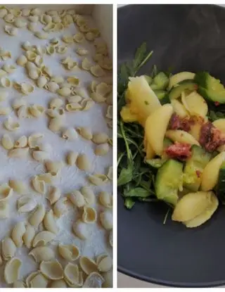 Ricetta Conchiglie zucchine rucola e salsiccia stagionata di destradis78