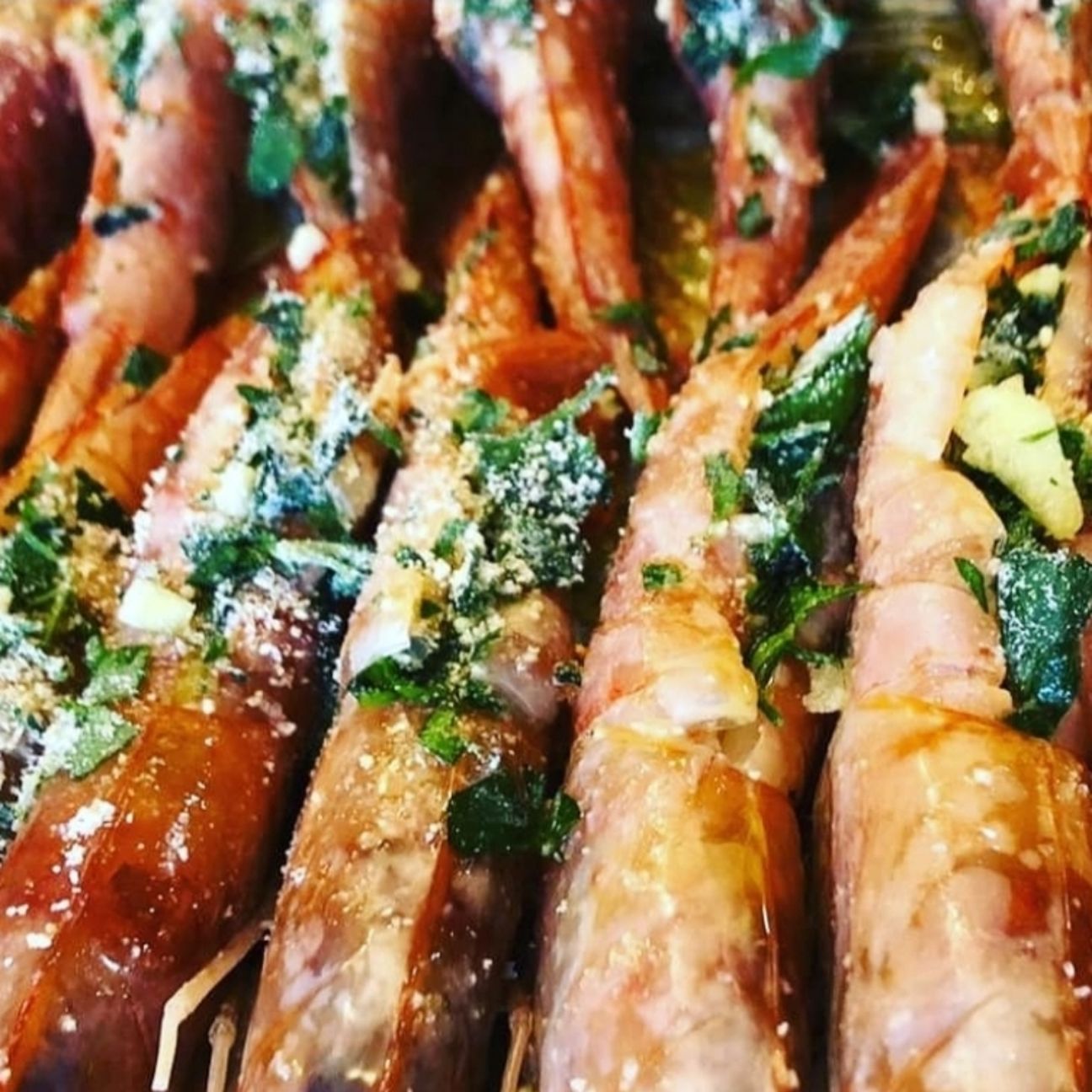 Gamberoni gratinati al forno