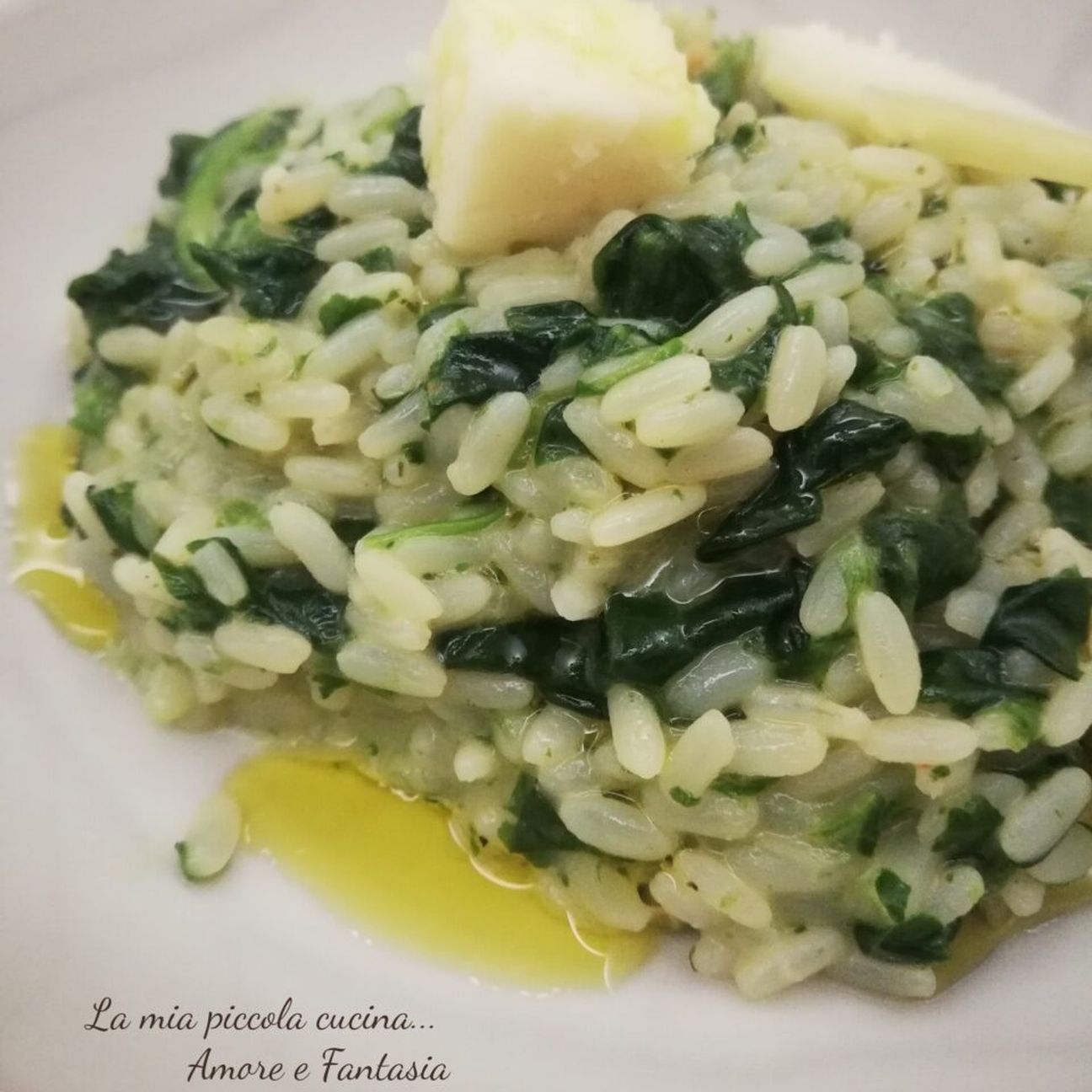 Risotto con spinaci e pecorino