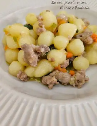 Ricetta Chicche di patate con salsiccia sbriciolata di lamiapiccolacucinamorefantasia