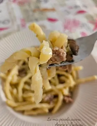 Ricetta Fusilli freschi con salsiccia e funghi porcini di lamiapiccolacucinamorefantasia
