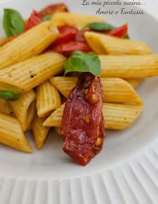 Ricetta Penne rigate con pomodorini confit, a modo mio di lamiapiccolacucinamorefantasia